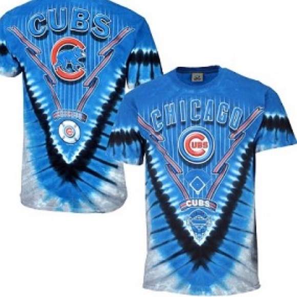 Liquid Blue Other - Chicago Cubs Tie-Dye Short Sleeve T-Shirt